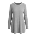 thumbnail image 5 of ZGRBOU Long Sleeve Tunic Tops for Women Crewneck Ribbed Knit Sweater Fall Casual Loose Fit Pullover Shirts with Pockets, 5 of 5