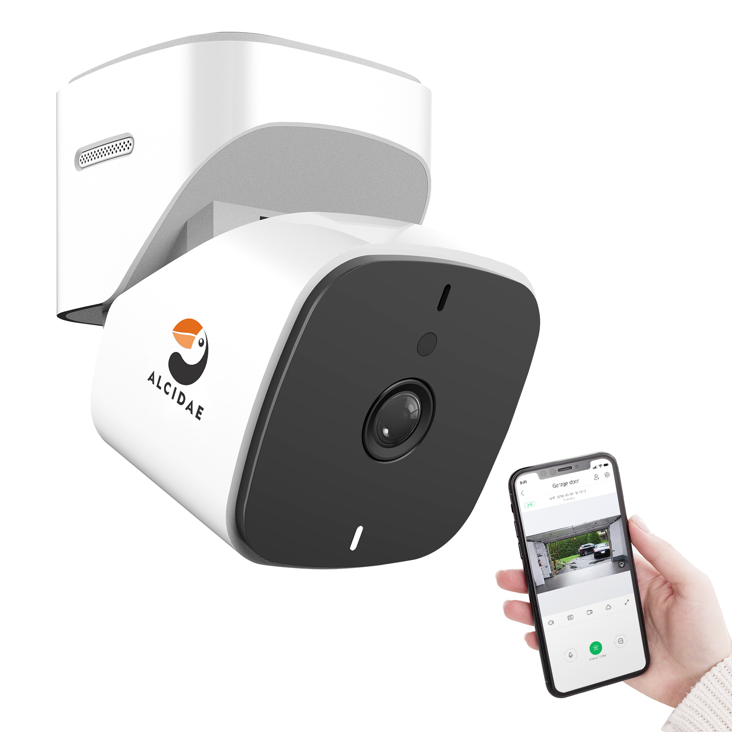 Alcidae Garager 2 All-in-One, Universal Smart Garage Door Controller and FHD Surveillance Camera