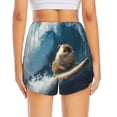 thumbnail image 2 of Lsque Surfing Guinea Pig Printed Women's Running Shorts with Liner Pockets,Elastic Quick Dry Workout Athletic Gym Yoga Shorts,Womens High Waist Shorts-Large, 2 of 9