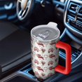 thumbnail image 6 of Red Christmas Car and Flower Pattern Tumbler with Handle and Lid,40oz Double Wall Vacuum Insulated Tumbler,Cups Gift for Women and Men, 6 of 7