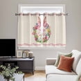 thumbnail image 4 of Happy Easter Kitchen Curtains Window Panels, Rabbits Bows Spring Tulips Eggs Retro Insulated Window Treatment Curtain, Grommet Curtains for Bedroom/Living Room/Bathroom, 2 Piece 52"Wx45"L, 4 of 8