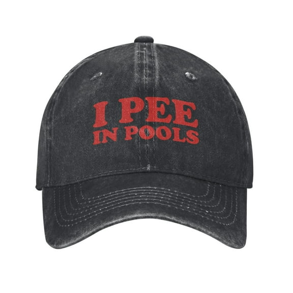 I Pee In Pools Cowboy Hat Baseball Hat Trucker Hat For Men Women Retro Denim Hats Baseball Cap Dad Hat