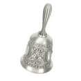 thumbnail image 1 of Hand Ring Bell, Floral Carving Loudly Sound Hand Bell Silver Vintage Style Rustproof  For Training Pets, 1 of 8