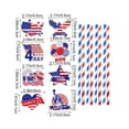 thumbnail image 3 of Elainilye Beverage Straw Toppers with Flag Inserts, Reusable Independence Day Party Supplies for Drink Decorations, Picnic Events & Summer BBQ Accessories, 3 of 5