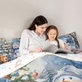 thumbnail image 5 of Homewish Kawaii Xmas Snowman Bedding Comforter Set 2pcs for Kids Children Teens,Happy New Year Twin Comforter Sets Microfiber,Merry Christmas Breathable Bedding Set,Lightweight Room Decor,Reversible, 5 of 8