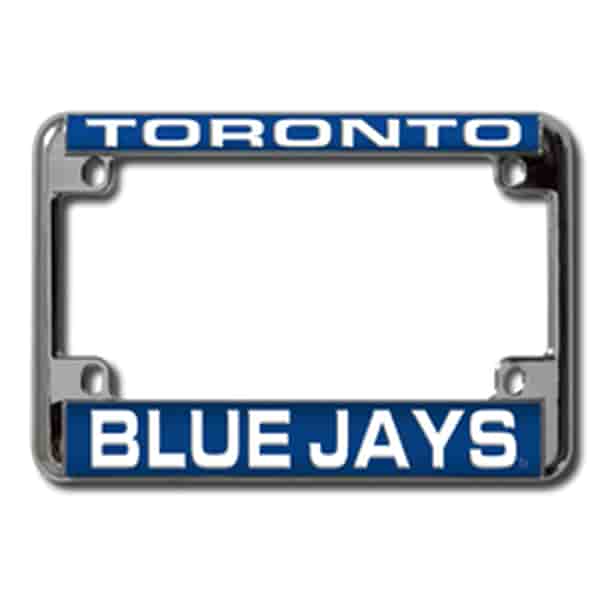 Rico Toronto MLB Baseball Blue Jays Chrome Motorcycle, RV or Trailer License Plate Frame Rico Toronto MLB Baseball Blue Jays Chrome Motorcycle, RV or Trailer License Plate Frame