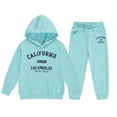 thumbnail image 2 of MAIHAN-Girls Winter Hoodie & Joggers Set 2-13 Years, Winter Hoodie and Pants 2-Piece Outfit, Cozy Warm Lined Sweatsuit for Boys and Girls(Light Blue10,10-11Years), 2 of 4