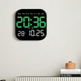 thumbnail image 2 of Guardoinrt Digital Wall Clock Unique Style Remote Control Temperature Accurate Timekeeping Digital Wall Clocks Green, 2 of 6