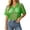 Green, variant on Women's Sheer Fishnet Top Sexy Short Sleeves Net T Shirts Crop Top (Light Green, S)