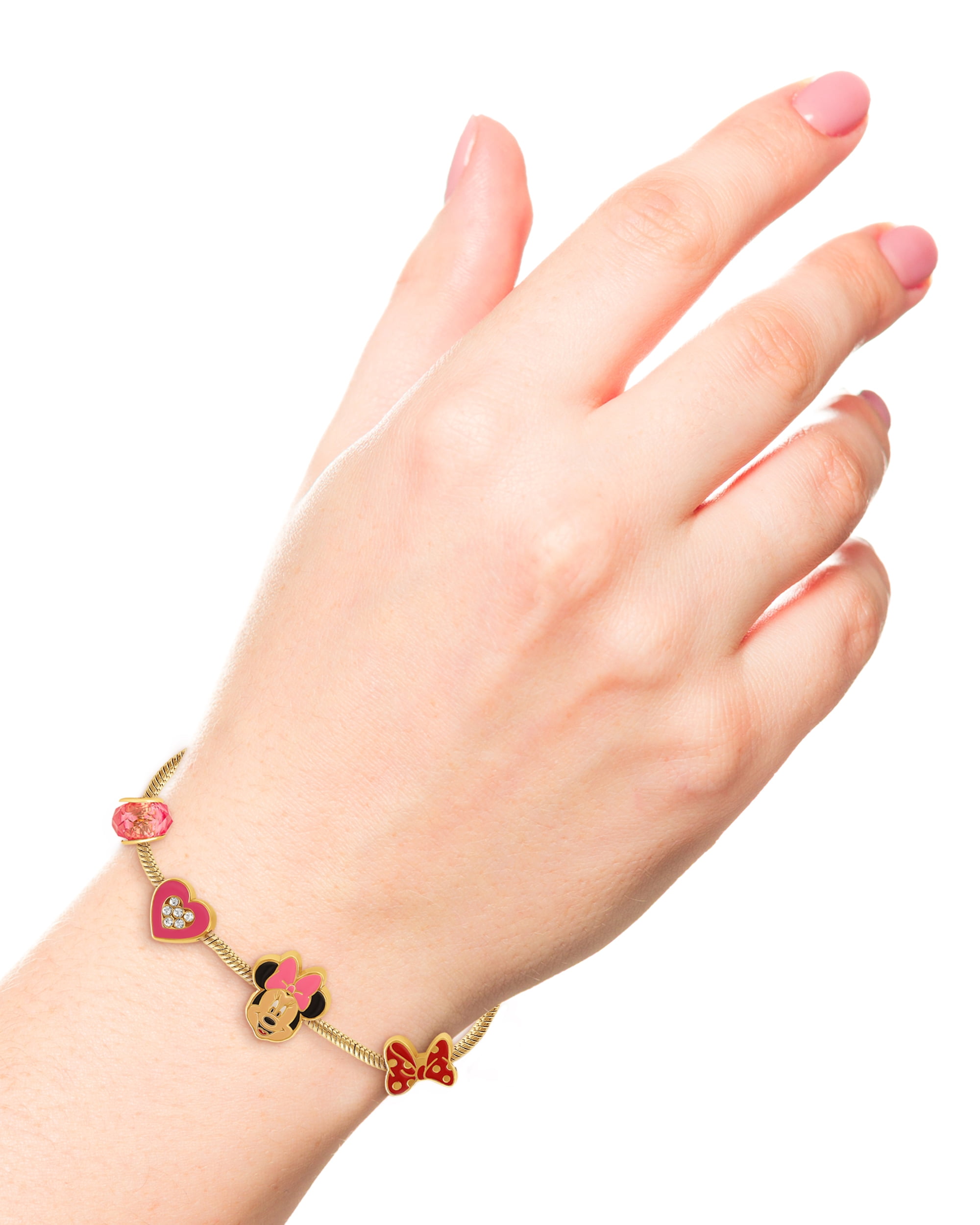 Disney Minnie Mouse Charm Bracelet with Heart Accents