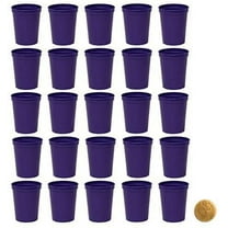 Plastic Party Cups, Pack of 25,  Blank 16 oz Stadium Cups BABY PINK