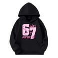 thumbnail image 3 of 67 Niños con capucha Niñas 6 7 Meme Sudadera cómoda manga larga Suéteres divertidos 6 7 Número impreso Novedad manga larga con capucha Suéter de moda cómodo once once hoodie (negro,9-10 años), 3 of 4
