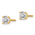 thumbnail image 2 of 14K Yellow Gold Earring Stud Women'S Diamond Lab Grown Round, 2 of 2