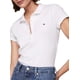 thumbnail image 4 of Polo Tommy Hilfiger de manga corta de algodón blanco para mujer, 4 of 5