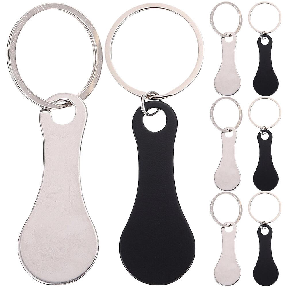 Set De 3 Fichas Metálicas Para Carrito De Compras – Desmontables Y Reutilizables – Llavero Multiusos Para Supermercado