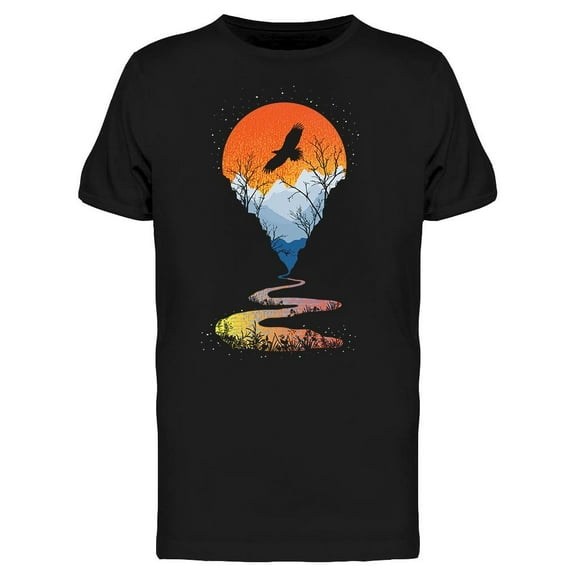 Eagle Over The Valley T-Shirt Men -Image by Shutterstock, Male Medium