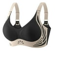 thumbnail image 5 of ALLLIST Seamless Women Bras No Wire Push up Bralette Color Block Cozy Black T Shirt Ladie Bras Size M-3XL, 5 of 5