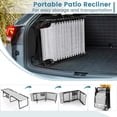 thumbnail image 6 of Costway 2 PCS Folding Chaise Lounge Chair Portable Sun Lounger with Adjustable Backrest Gray, 6 of 8