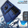 thumbnail image 5 of for Samsung Galaxy S21 FE 5G case,Slide Camera Cover HD Screen Protector  Grade Non-Slip Shockproof Kickstand Protective for Galaxy S21 FE 5G Case (Classic Blue), 5 of 7