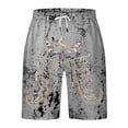 thumbnail image 4 of Men's Shorts Men's Oktoberfest Print Distressed Casual Shorts for Festival Celebration and Casual Wear Light Gray M, 4 of 4