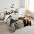 thumbnail image 4 of Highland Cow Comforter Set Garden Windmill Decor Farmhouse Bedding Set Queen,Country Lodge Cabin Quilt Rustic Cottage Retro Barn Door Duvet Insert,Longhorn Bull Cattle Farm Animals Room Decor, 4 of 5