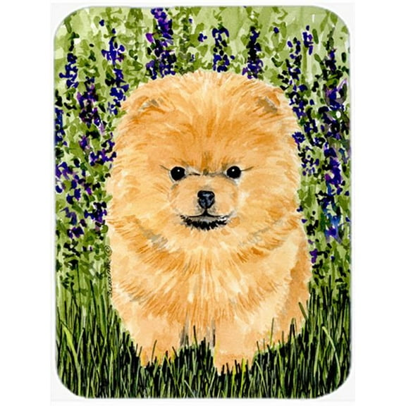 Carolines Treasures SS8746LCB Pomeranian Glass Cutting Board Large, 12H x 16W, multicolor