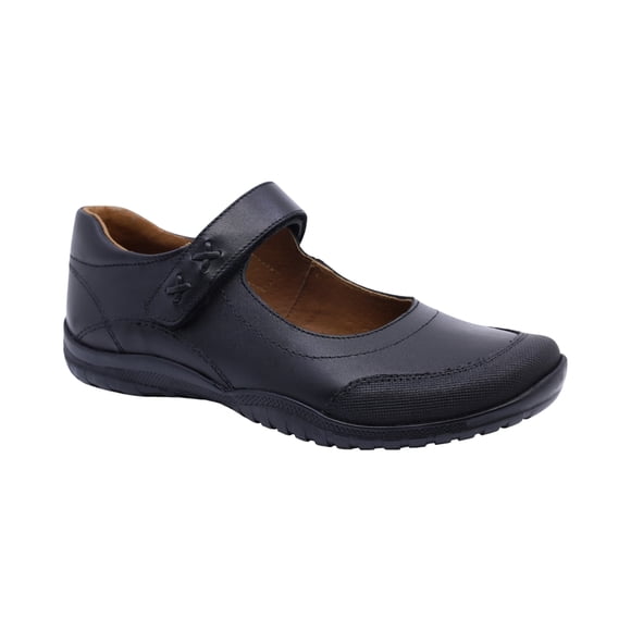 Zapato escolar Coqueta para niña de piel negro Georgina con punta reforzada