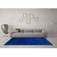thumbnail image 3 of Ahgly Company Indoor Rectangle Abstract Light Blue Modern Area Rugs, 5' x 8', 3 of 4