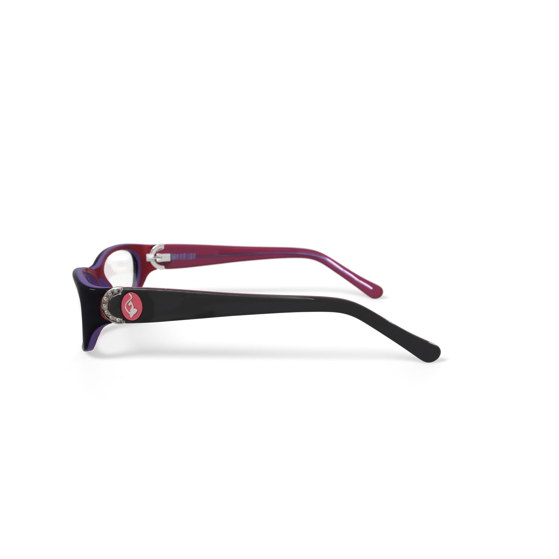 Baby Phat Women's BV227 Rectangular Prescription Eyeglasses with Case, Purple