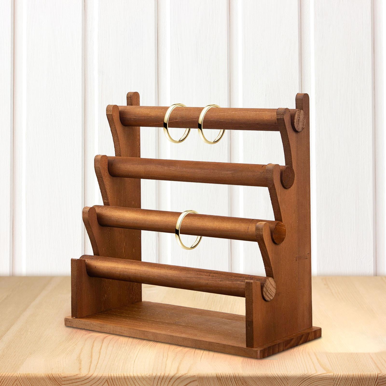 Bangle Scrunchie Organizer Holder Necklace Hanger for Earring Watch Showcase 4 Tier