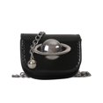 thumbnail image 4 of Riñonera de cadena de celebridad de Internet, bolso bandolera con cinturón de cadena para mujer, bolso pequeño para decorar vaqueros, mini riñonera pequeña de cuero., 4 of 7