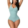thumbnail image 1 of Collants d'Entraînement pour Femmes Taille Fine Combinaison Intégrale Sans Couture pour Femmes Noir L, 1 of 3