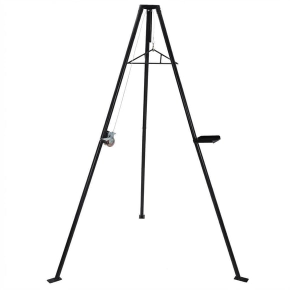 GloryStar Treuil pour Cerf Trépied, Hauteur Réglable, Capacité de 500lbs avec Treuil, Gambrel, Plateau à Outils, et Crochet de Suspension Stable