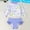 Blue, variant on Swimsuit for Girls Size 6-7Y Floral Print Long Sleeve Round Neck Swimsuit Top and Solid Swim Bottoms 2 Piece Bathing Suits for Girls