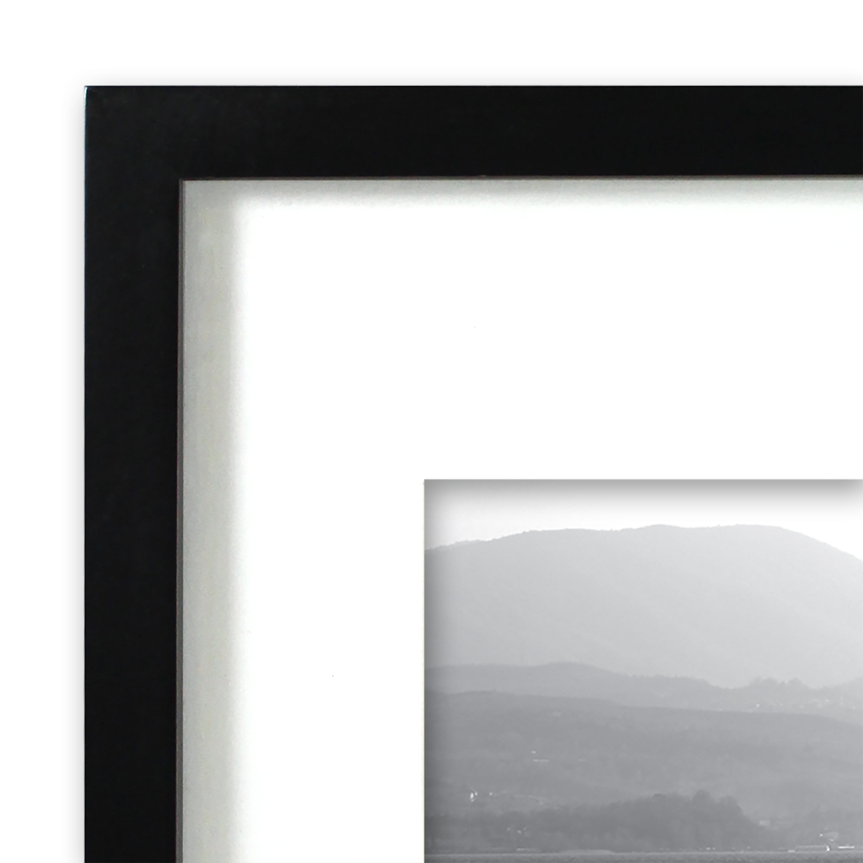 Case of 6 Mainstays 11x14 Matted to 8x10 Front Loading Picture Frame Black  - Matthews Auctioneers