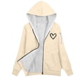 thumbnail image 4 of Olyvenn Zip Up Hoodie Women Oversized Fall Fashion Long Sleeve Hooded Sweatshirts Casual Y2K Jacket 2025 Winter Clothes Khaki XXXL, 4 of 4