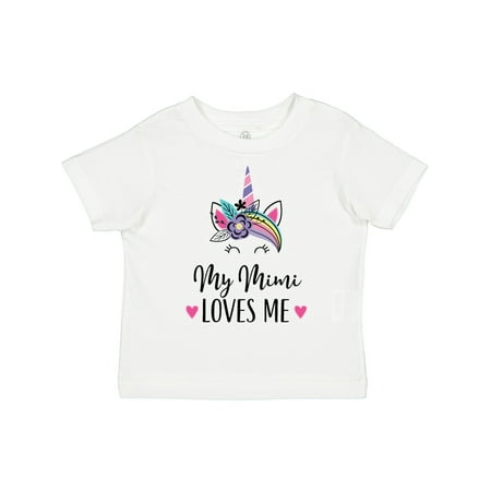 

Inktastic My Mimi Loves Me Girl Unicorn Gift Toddler Toddler Girl T-Shirt