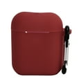 thumbnail image 6 of Headphone Protective Cover Case Anti‑Lost Silicone Protector with Carabiner for IOS Earbuds 1/2Wine Red, 6 of 8