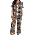 thumbnail image 5 of Muxikeji Clothes Halloween Pajamas Pants for Women,Women Silk Pajamas Sets,Halloween Pumpkin Print Short Sleeve Shirts and Long Pants Women'S Pajama Set for Sleepwear Pajama Set, 5 of 5