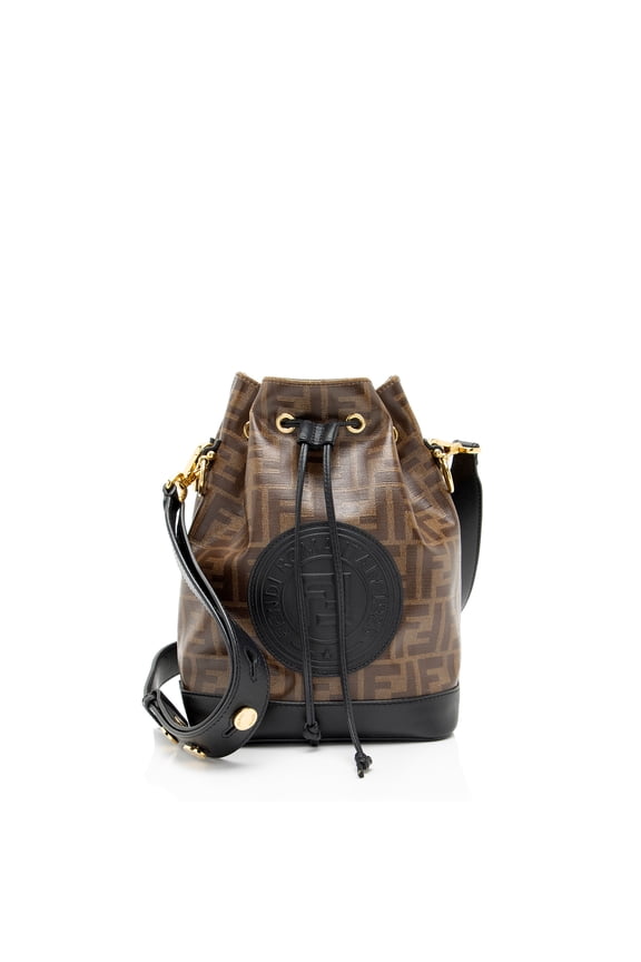 Pre-Owned Fendi FF Spalmati Mon Tresor Grande Shoulder Bag
