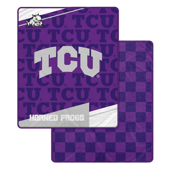 Pegasus TCU Horned Frogs 60" x 70" Diagonal Ghost Checkered Double-Sided Blanket