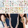 thumbnail image 1 of 12 Sheets Tattoo Sticker Fashion Hawaiian Style Fake Tattoo Temporary Tattoo, 1 of 10