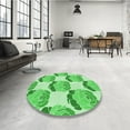 thumbnail image 3 of Ahgly Company Indoor Square Patterned Jade Green Area Rugs, 3' Square, 3 of 6
