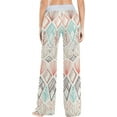 thumbnail image 4 of Women's Boho Ethnic Pattern Pajama Pants, Casual Pajama Bottoms Lounge Pants Wide Leg, 4 of 7