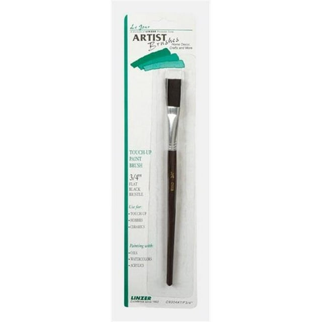Linzer C9304-7 Brosse de Retouche à Poils Noirs Plats - Pack de 12