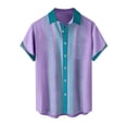 thumbnail image 5 of Hawaiian Shirt For Men, Men's Vintage Button Down Bowling Shirts Short Sleeve Summer Beach Shirt 2XL, 5 of 5