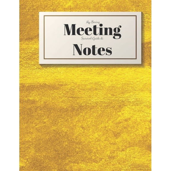 My Boring Meeting Survival Guide and Notes: 8.5x11 Meeting Notebook and Puzzle Book (Paperback)