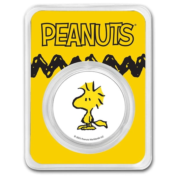 Peanuts® Woodstock 1 oz Colorized Silver Round