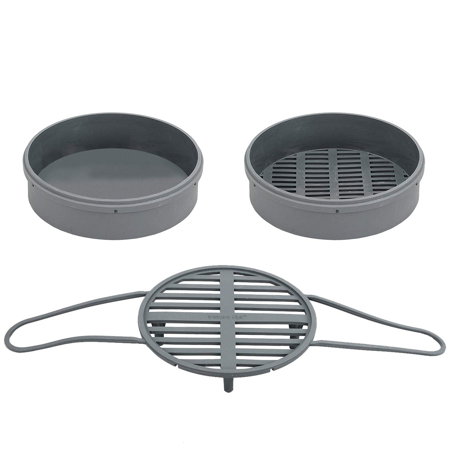 Instant Pot Electric Pressure Cooker Accessory Official Steamer Insert Set Includes Long Handled Trivet Steamer Basket Broiler Pan to fit all 8qt and 6qt models Walmart