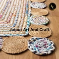 thumbnail image 5 of Jaipur Art And Craft Hand Braided Bohemian Multi Color Jute Cotton Runner Area Rug (9x12 Sq ft), 5 of 5